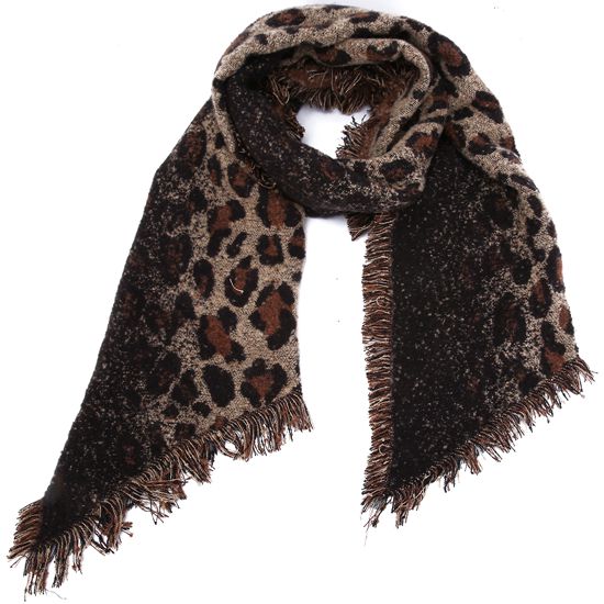 ROTK TRADE BRAND Winter Women's Leopard Print Long Scarf